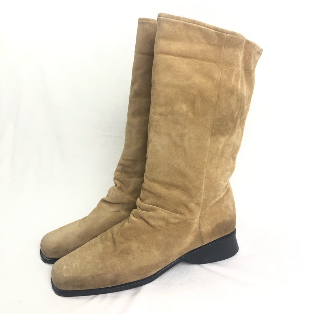 Markon Suede Leather Tall Boots Tan Women’s 11